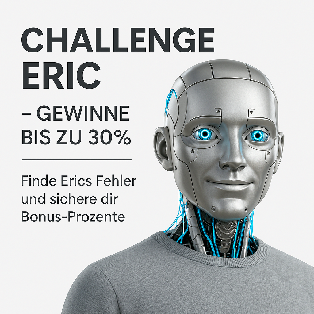 Bannder Challenge Eric – Gewinne bis zu 30%